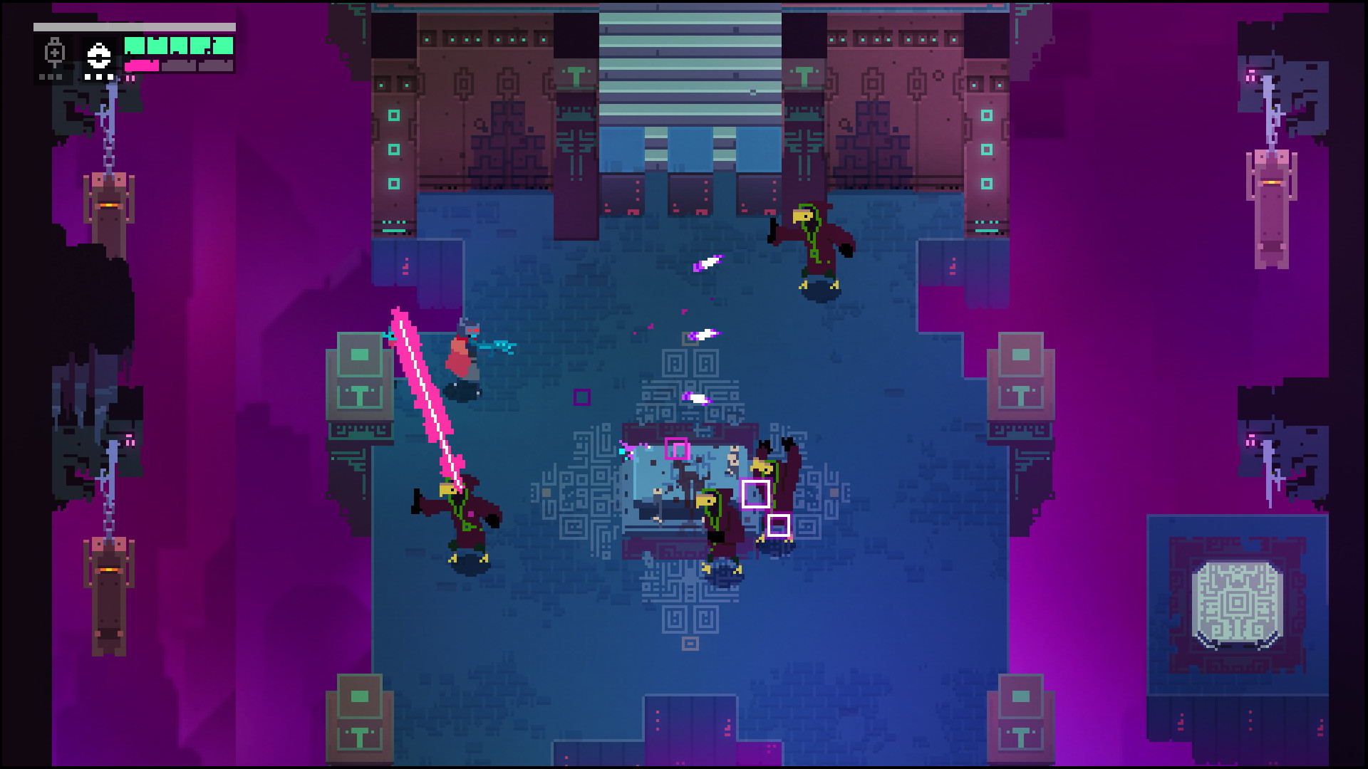 Hyper Light Drifter's purple highlight